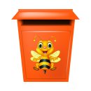 Smile Aufkleber – Lustige Honigbiene mit Stachel als wetterfester Sticker