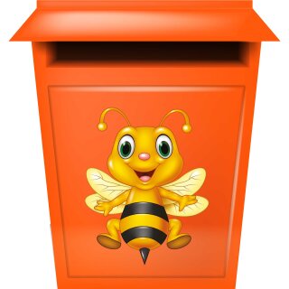 Aufkleber lustige Honig Biene mit Stachel Sticker selbstklebend Autoaufkleber Dekoration Wohnmobil Motorradhelm 21,5 x 17 cm