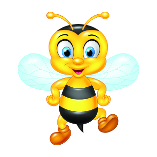 Lustiger Bienen Aufkleber – Smile Sticker für Auto, Fenster & Co.