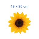 Gelbe Sonnenblume Aufkleber – Wetterfester Blüten-Sticker für Fenster & Auto (19 x 20 cm)