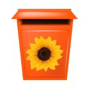 Gelbe Sonnenblume Aufkleber – Wetterfester Blüten-Sticker für Fenster & Auto (19 x 20 cm)