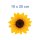 Gelbe Sonnenblume Aufkleber – Wetterfester Blüten-Sticker für Fenster & Auto (19 x 20 cm)