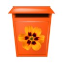 Gelb-Rote Petunie Aufkleber – Wetterfester Blumenschmuck (19 x 20 cm)