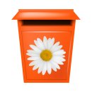 Weiße Gänseblume Aufkleber – Wetterfester Blüten-Sticker für Fenster & Auto (10 x 10 cm)