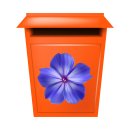 Blaue Petunie Aufkleber – wetterfester Blumensticker für Fenster & mehr (9 x 10 cm)