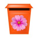 Pinke Cosmea Aufkleber – Wetterfeste Blumendekoration (10 x 10 cm)