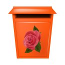 Rote Rose Aufkleber – Wetterfester Blumen-Sticker für Fenster & Co. (7 x 10 cm)