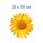 Gelbe Margerite Aufkleber – Wetterfeste Blumensticker für Fenster & Auto (20 x 20 cm)