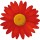 Aufkleber Sticker Gänseblume rot Blume selbstklebend Autoaufkleber Blumenwiese Album Dekoration Set Car Caravan Wohnwagen wetterfest 20 x 20 cm