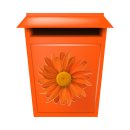 Orange Gerbera Aufkleber – Wetterfester Blumenschmuck für Fenster & Auto (10 x 10 cm)