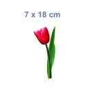 Rote Tulpe Aufkleber – Wetterfester Sticker für Fenster & Auto (7 x 18 cm)