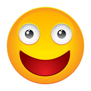 Lachender Smile Aufkleber – Wetterfester Sticker für Innen & Außen