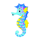 Seepferdchen Aufkleber – bunter, wetterfester...