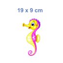 Lustiges Seepferdchen Aufkleber – bunter Smile Sticker für Auto & Fenster (19 x 9 cm)