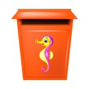 Lustiges Seepferdchen Aufkleber – bunter Smile Sticker für Auto & Fenster (19 x 9 cm)