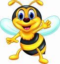 Wandbild lustige Biene Bild Tier Dekoration Kinderzimmer...