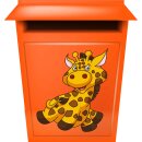 Aufkleber Sticker Giraffe 20 x 23 cm lustig coole Sticker für Kinder selbstklebend Autoaufkleber Bild