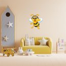 Bienen Wandbild – fröhliche Tier-Deko für Kinderzimmer & Küche (45 x 41 cm)