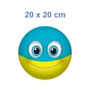 Ukraine Smile Aufkleber – Wetterfester Sticker für Innen & Außen (20 x 20 cm)
