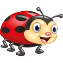 Marienkäfer Wandbild – fröhliche Tier-Deko für Kinderzimmer & Co. (25 x 21 cm)