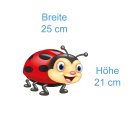 Marienkäfer Wandbild – fröhliche Tier-Deko für Kinderzimmer & Co. (25 x 21 cm)