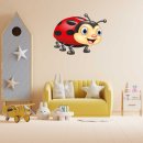 Marienkäfer Wandbild – fröhliche Tier-Deko für Kinderzimmer & Co. (25 x 21 cm)