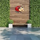 Marienkäfer Wandbild – fröhliche Tier-Deko für Kinderzimmer & Co. (44 x 35 cm)