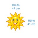 Sonne Wandbild – fröhliche Kinderzimmer-Deko aus Kunststoff (41 x 41 cm)