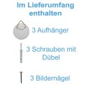 Wandbild Set Biene, Marienkäfer & Sonne – fröhliche Kinderzimmer-Deko (kleines Set)