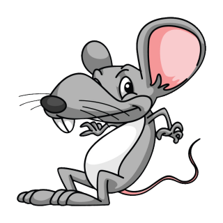 Lustiger Maus Aufkleber – Cartoon Tier-Sticker für Auto & Fenster (10 x 10 cm)