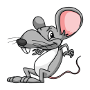 Lustiger Maus Aufkleber – Cartoon Tier-Sticker...