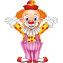 Aufkleber Clown Circus Sticker Set selbstklebend...