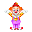 Clown Fun Aufkleber – bunter Zirkus-Sticker...