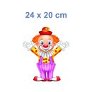 Clown Fun Aufkleber – bunter Zirkus-Sticker für Auto, Fenster & Co. (24 x 20 cm)