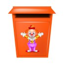 Clown Fun Aufkleber – bunter Zirkus-Sticker für Auto, Fenster & Co. (24 x 20 cm)