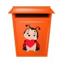Marienkäfer mit Herz Aufkleber Set – süßer Sticker für Auto, Fenster & mehr (24 x 16 cm)