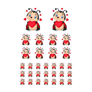 Setangebote Aufkleber – Marienkäfer mit Herz Sticker für Auto & Fenster