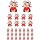 Aufkleber Marienkäfer mit Herz Sticker selbstklebend Autoaufkleber Sticker für Kinder Valentinstag Set Car Wohnwagen wetterfest 62 Aufkleber
