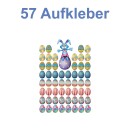 Aufkleber Osterhase mit Ostereier selbstklebend Osterschmuck Sticker für Kinder Ostern Set Car Wohnwagen wetterfest 57 Aufkleber