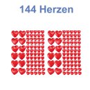 Setangebote Aufkleber – Rote Herz Sticker für Hochzeit & Valentinstag (144 Herzen)