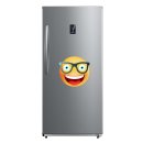 Nerd lachend mit Brille – Witziger Smile Aufkleber für jede Oberfläche (10 x 10 cm)