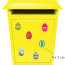 Setangebote Ostereier Aufkleber – bunte Oster-Sticker für Fenster & Deko (72 Ostereier)