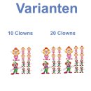 Sticker Clown Aufkleber Album selbstklebend Setangebot Geburtstagsfeier Dekoration Autoaufkleber Fenster wetterfest