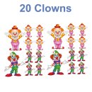 Sticker Herzen Aufkleber Hochzeit Foto Album selbstklebend Herzform 3D Kinder Setangebot Geburtstagsfeier Valentinstag Dekoration wetterfest 20 Clowns