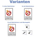 Verbotsschild Rauchverbot Schild - Rauchen verboten! -...