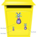 Setangebote Aufkleber – Osterhase mit Osterei, wetterfest & bunt (7 Osterhasen)