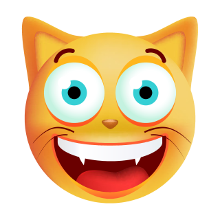 Katze Lachend Aufkleber – Wetterfester Sticker für Innen & Außen