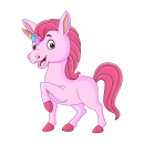 Lustiger Einhorn Aufkleber – Smile Sticker für Mädchen & Kinder (24 x 20 cm)