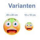 Erschreckt und Grün im Gesicht Aufkleber –...