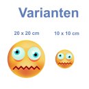 Smile Aufkleber mit verdrehten Augen – Witzige Deko...